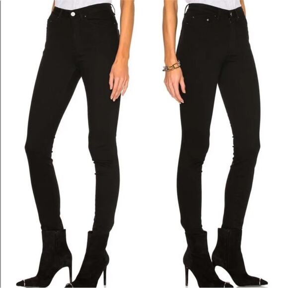 Acne Studios Pin Black‎ High Rise Skinny Jeans - Picture 1 of 7